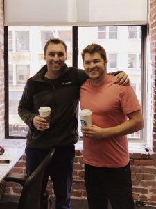 Braydan Young and Kris Rudeegraap run a successful start-up business called CoffeeSender.com.