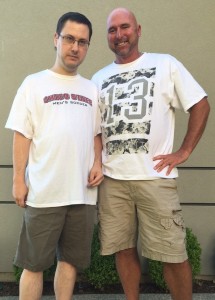Photo of David Prime with his friend of 25 years and former caregiver Ben Pollock
