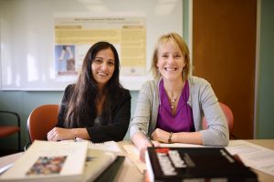 Chico State School of Social Work Professor Susan Roll and her former graduate assistant, Mona Kazemi.