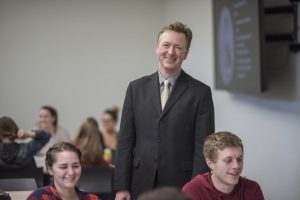 “[Jason] teaches his students how to think, read and write like historians by engaging in active learning without sacrificing historical content,” said Stephen Lewis, chair of the history department, of Jason Nice, College of Humanities and Fine Arts, recipient of CSU, Chico's Outstanding Teacher Award.