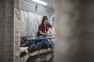 “…in a smaller hospital, you get that bond with the patients. Having that close community really does help you grow as a nurse.” Nursing student Daisey Villegas. (Jason Halley / University Photographer)