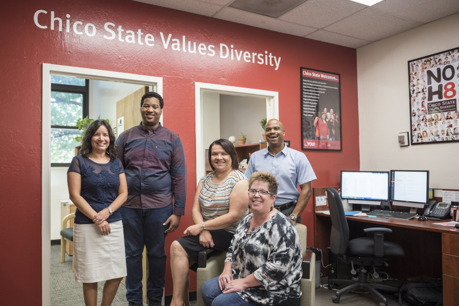 Donna Humphrey and her colleagues stand in the Office of Diversity and Inclusion.