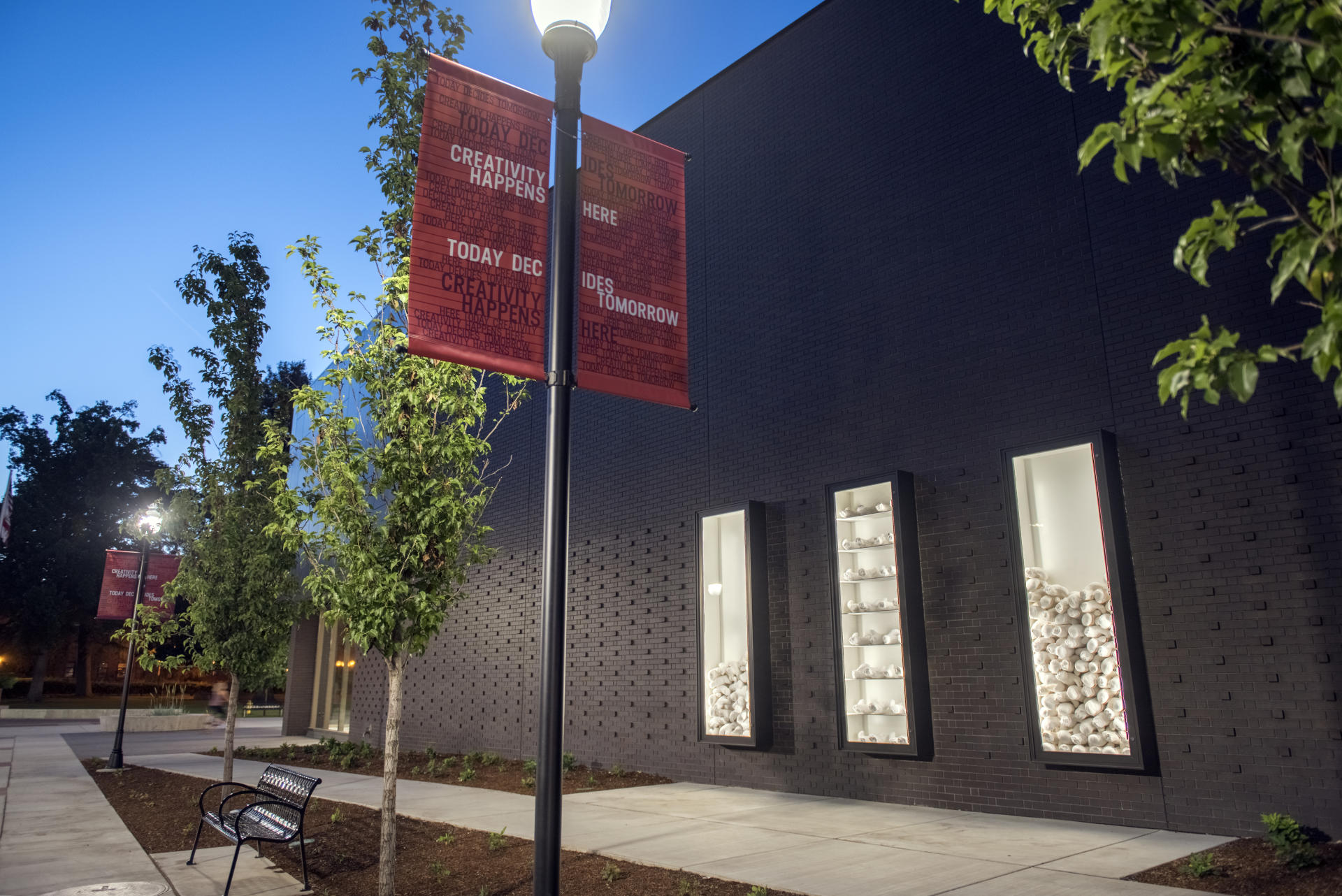 Creativity happens here, with our new Arts and Humanities Building anchoring The Arts District formed by the performance spaces in Laxson Auditorium and the Performing Arts Center.