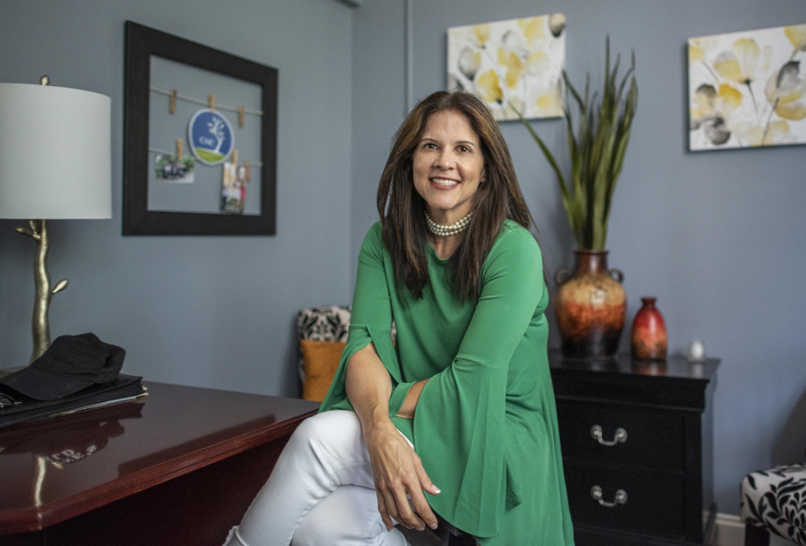 Stephanie Bianco poses for a portrait in her office.