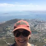 Gina Sims at the top of Table Mountain during a visit to Cape Town, South Africa.