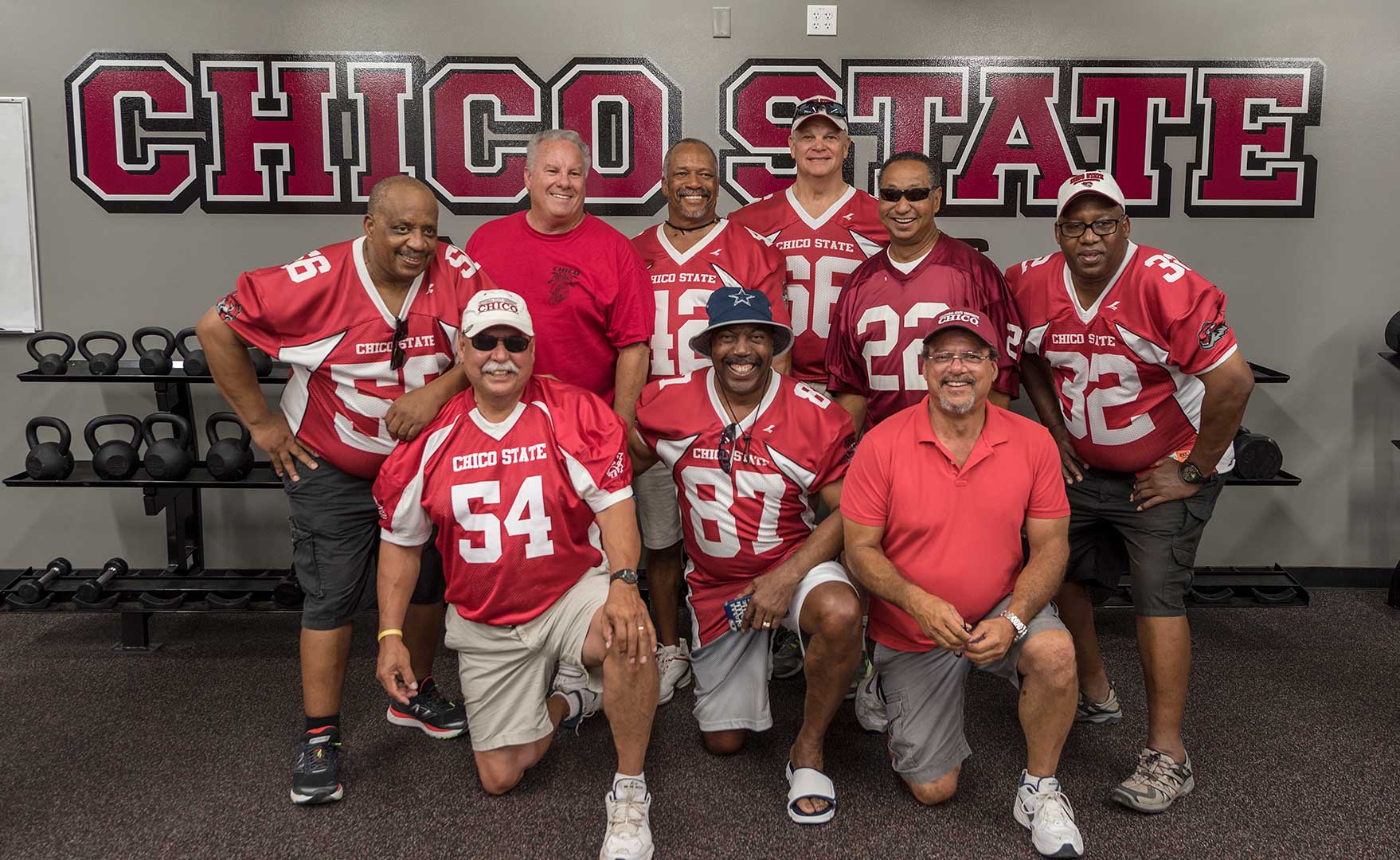 Wildcat alumni of the Chico State football team came back to check out the new Strength & Conditioning Center during their three-day reunion to reminisce about their time playing the game. 