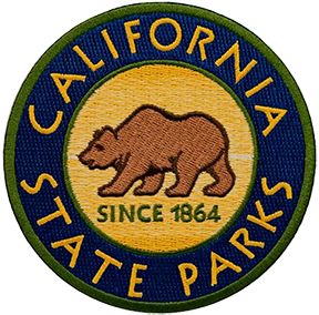 A California State Parks patch with a bear in the middle.