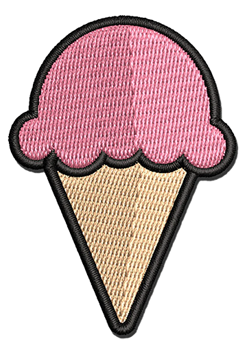 A patch depicting an ice cream cone.